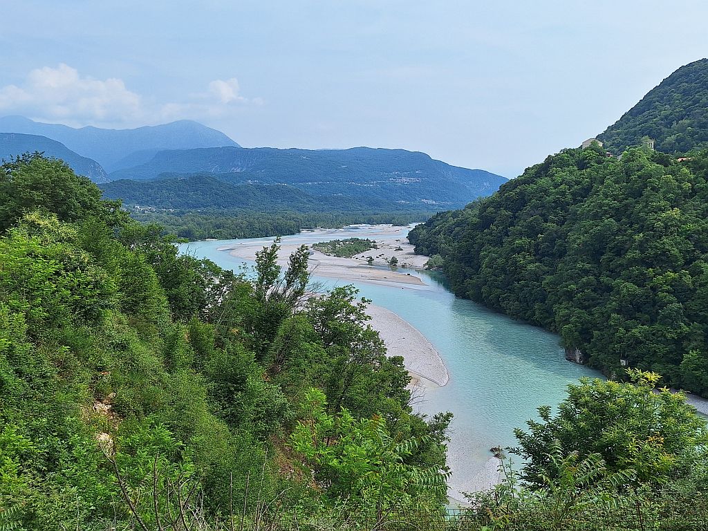 Wandern Italien Friaul Pinzano Brücke Tagliamento – Sento Wanderreisen